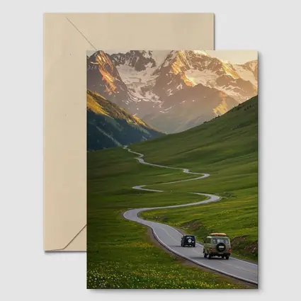 Winding Mountain Road Green Valley Sunset