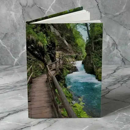 Wooden Boardwalk Canyon River Forest Path