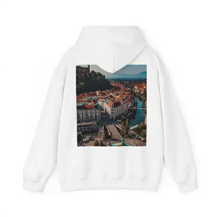 Ljubljana Old Town River Aerial View