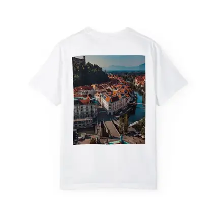 Ljubljana Old Town River Aerial View