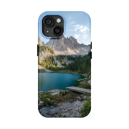 Alpine Lake Jagged Mountain Peaks Forest
