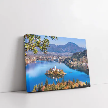 Lake Bled Island Church Slovenia Mountains