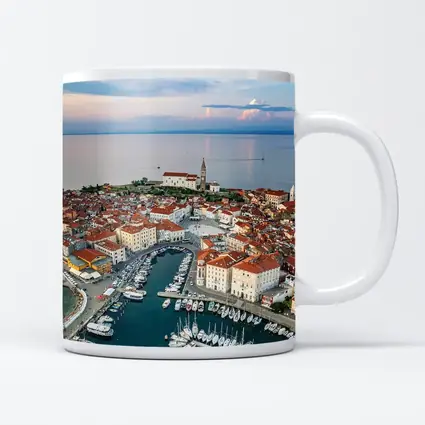 Piran Slovenia Coastal Town Aerial View