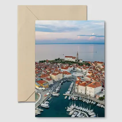 Piran Slovenia Coastal Town Aerial View