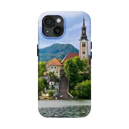 Lake Bled Island Church Slovenia Green Mountains