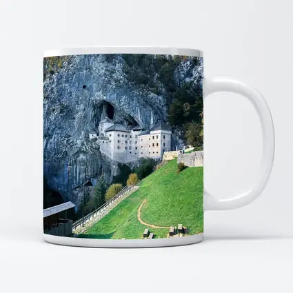 Predjama Castle Built Into Rocky Cliff
