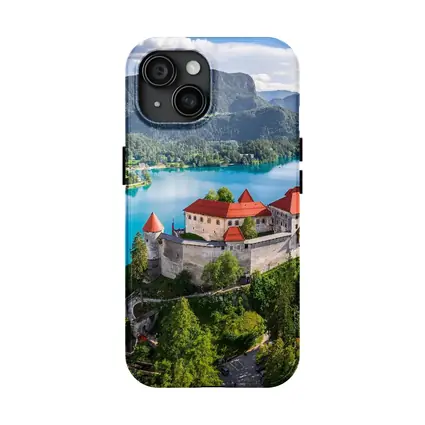Bled Castle Over Turquoise Alpine Lake Slovenia