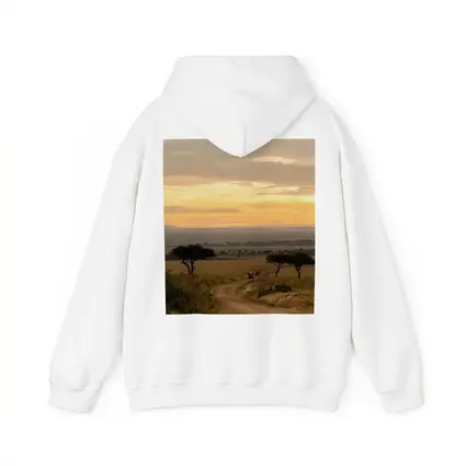 Safari Jeeps Dirt Road African Savanna Sunset