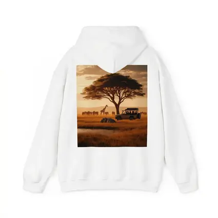 African Safari Jeep Golden Savanna Sunset
