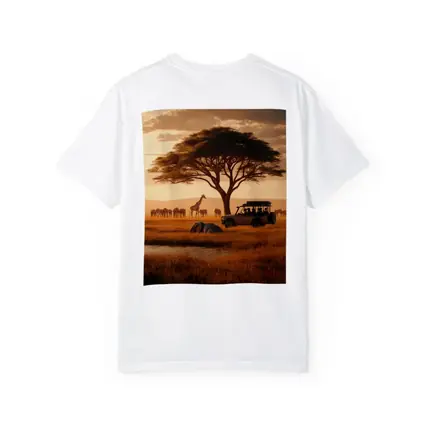 African Safari Jeep Golden Savanna Sunset