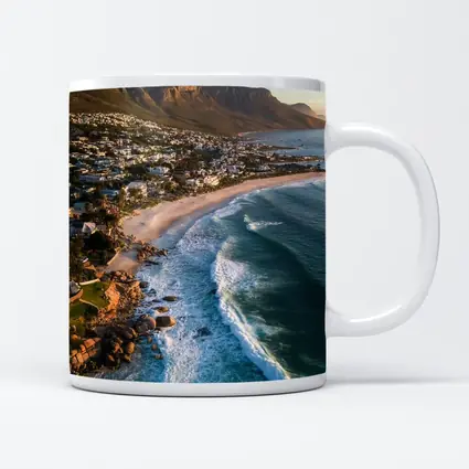 Cape Town Clifton Beach Aerial Mountain View