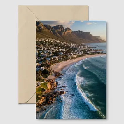 Cape Town Clifton Beach Aerial Mountain View
