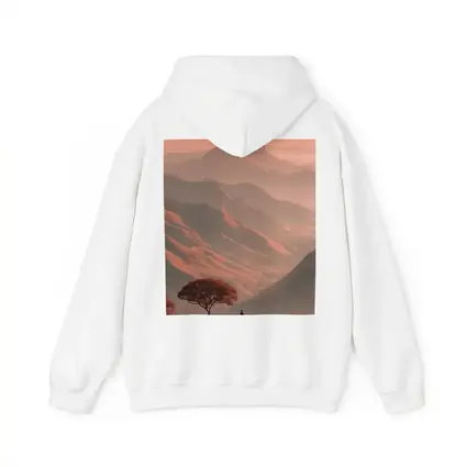 Lone Figure Mountain Valley Terracotta Landscape