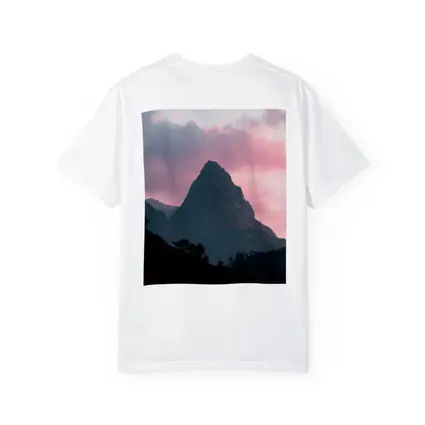 Sharp Mountain Peak Pink Sunset Sky