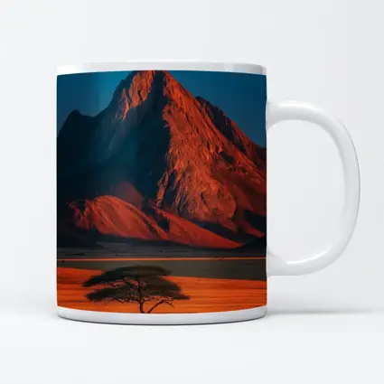 African Savanna Mountain Lone Acacia Sunset
