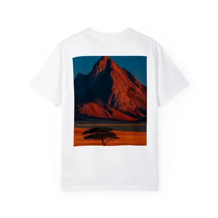 African Savanna Mountain Lone Acacia Sunset