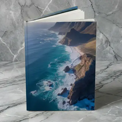 Aerial Coastal Cliffs Meeting Turquoise Ocean Waves