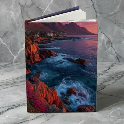 Cape Town Coastline Mountains Sunset Purple Sky