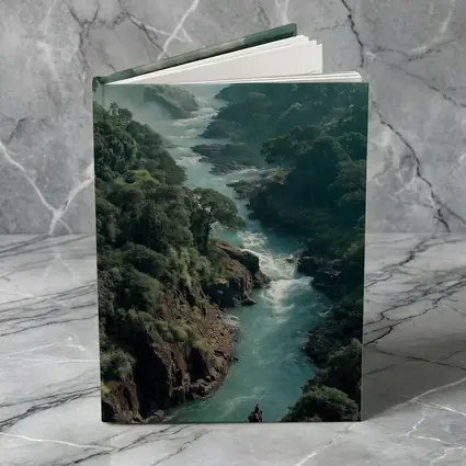 Misty River Gorge Jungle Forest Landscape