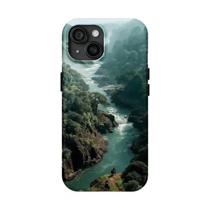 Misty River Gorge Jungle Forest Landscape