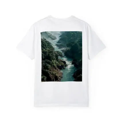 Misty River Gorge Jungle Forest Landscape
