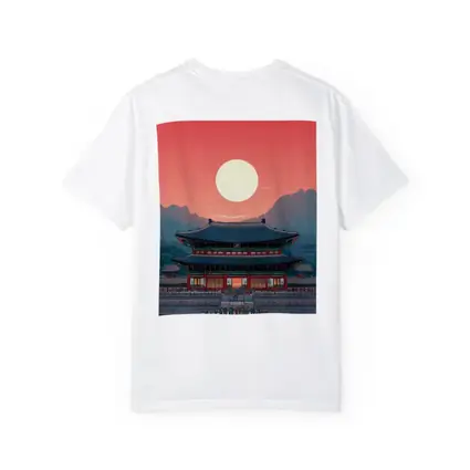 Gyeongbokgung Palace Seoul Red Sky Art
