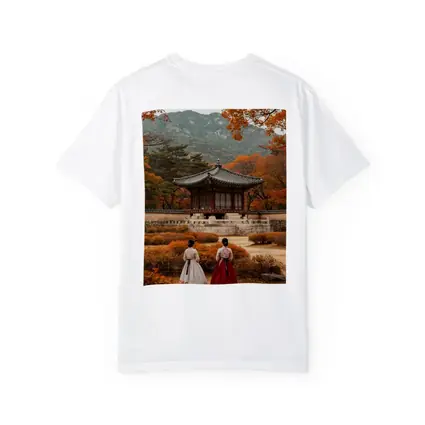 Korean Women Hanbok Autumn Palace Garden
