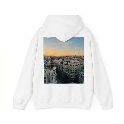 Madrid Gran Via Skyline Sunset View
