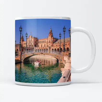 Plaza de Espana Seville Bridge Canal View
