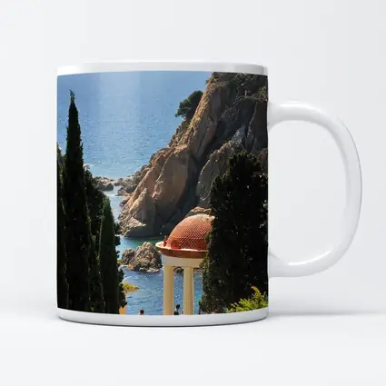 Mediterranean Coastal Gazebo Overlooking Rocky Cliffs