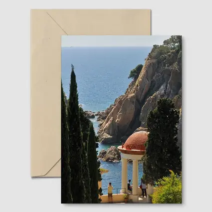 Mediterranean Coastal Gazebo Rocky Cliffs View