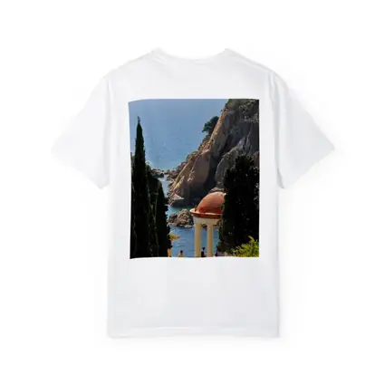 Mediterranean Coastal Gazebo Overlooking Rocky Cliffs