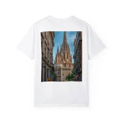 Barcelona Cathedral Gothic Spire Street View