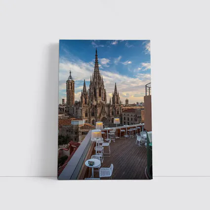 Barcelona Cathedral Rooftop Terrace Sky View