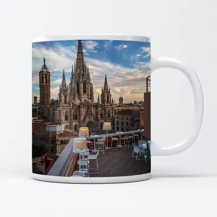 Barcelona Cathedral Rooftop Terrace Sky View