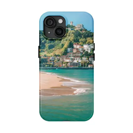 San Sebastian Beach Coastal Town Hill Spain