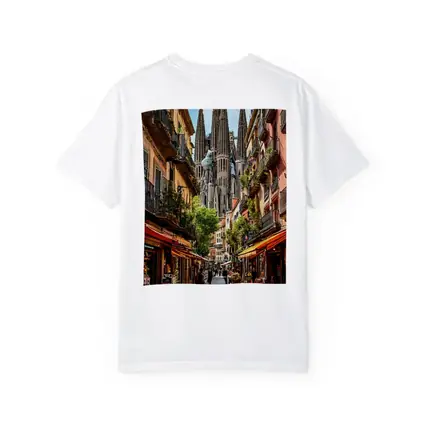 Barcelona Street Sagrada Familia Cathedral View