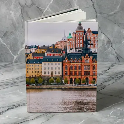 Stockholm Waterfront Historic Buildings Cloudy Day