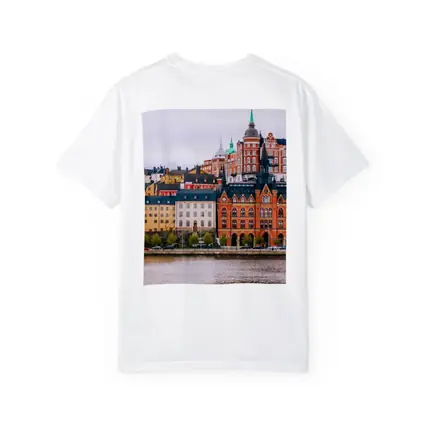 Stockholm Waterfront Historic Buildings Cloudy Day
