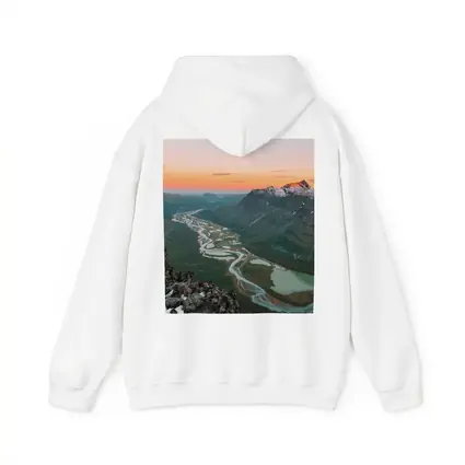 Winding River Valley Sunset Mountain Aerial View