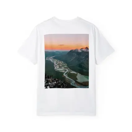 Winding River Valley Sunset Mountain Aerial View