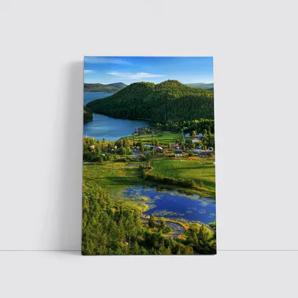 Scenic Norwegian Village Lake Green Hills