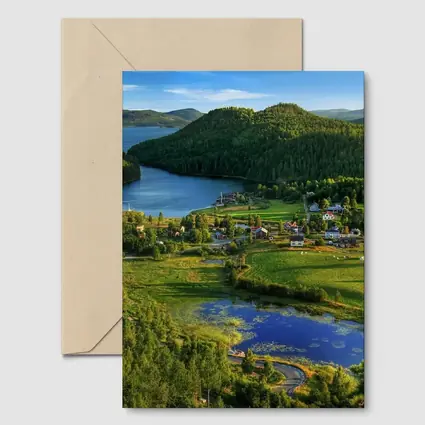 Scenic Norwegian Village Lake Green Hills