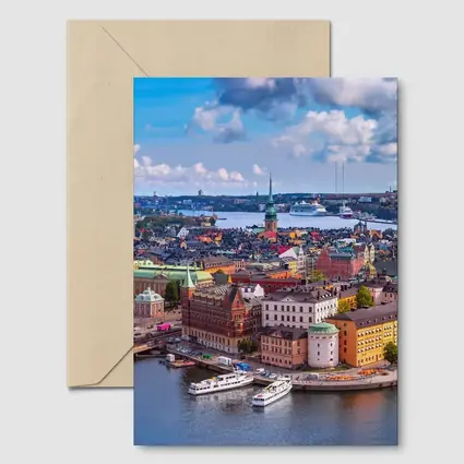 Stockholm Old Town Aerial City View