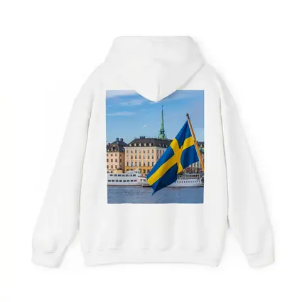 Swedish Flag Stockholm Old Town Waterfront
