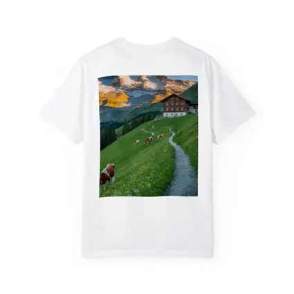 Alpine Meadow Cows Mountain Chalet Switzerland