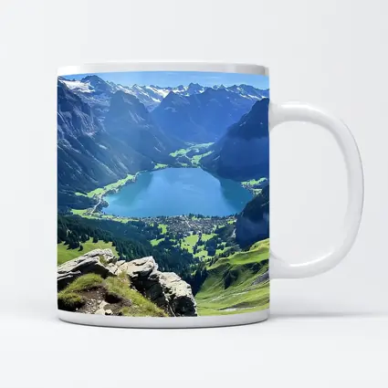 Alpine Lake Valley Green Mountain Landscape