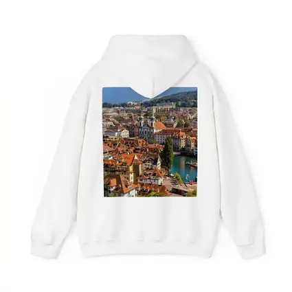 Lucerne Old Town Aerial View Alps Switzerland