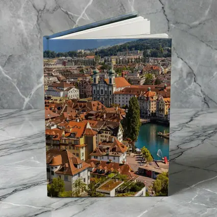 Lucerne Old Town Aerial View Alps Switzerland