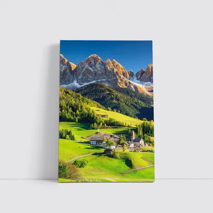 Dolomites Alpine Village Green Mountain Valley